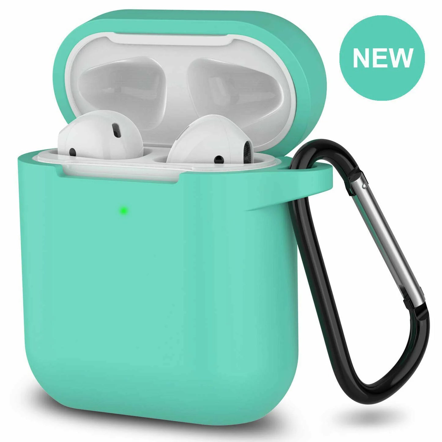 For Apple Airpods Case 1 2 Silicone Protector Shockproof Full Cover + Keychain