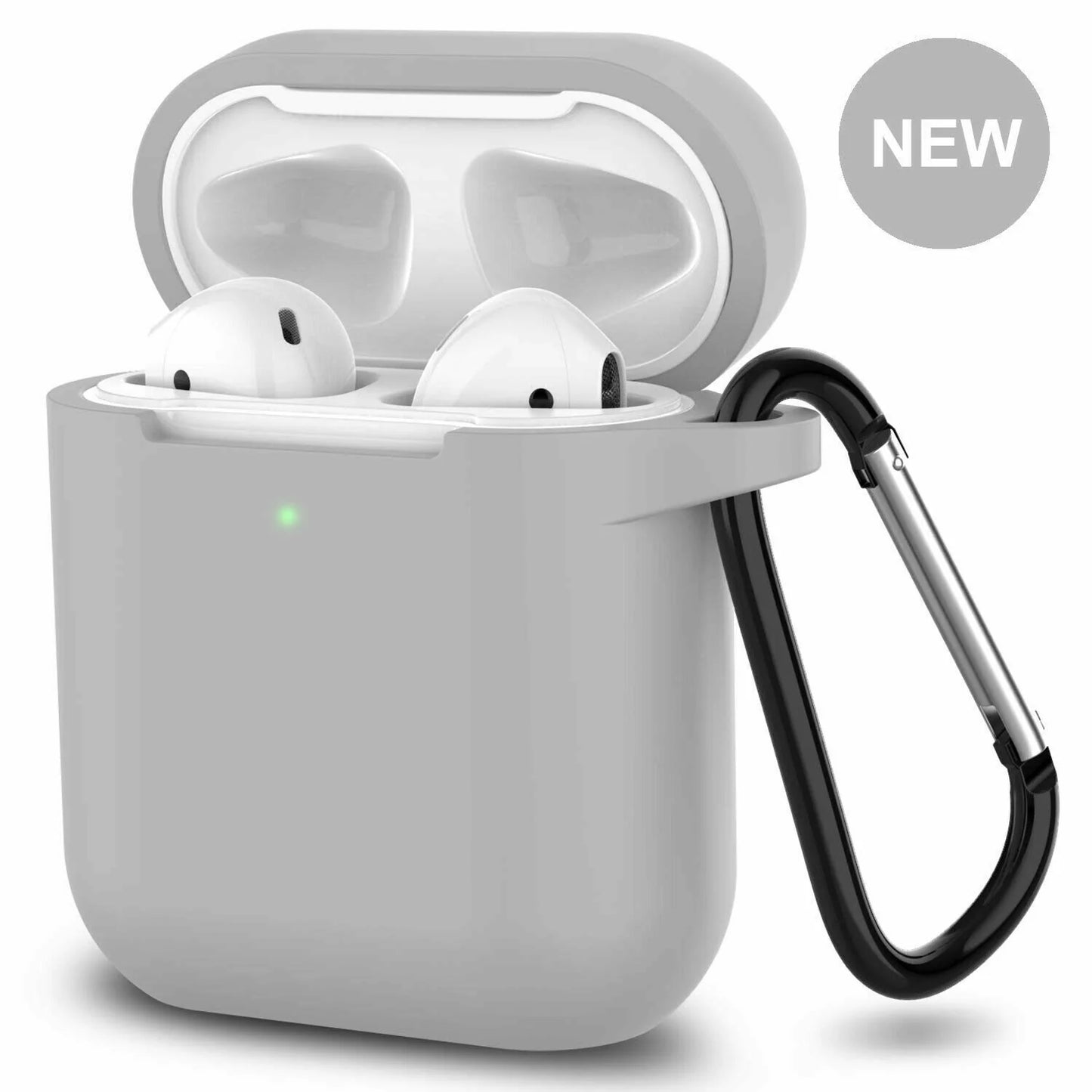 For Apple Airpods Case 1 2 Silicone Protector Shockproof Full Cover + Keychain