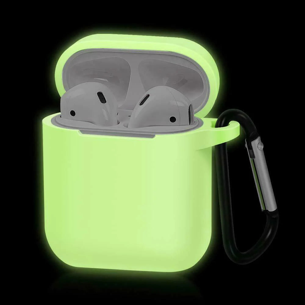 For Apple Airpods Case 1 2 Silicone Protector Shockproof Full Cover + Keychain