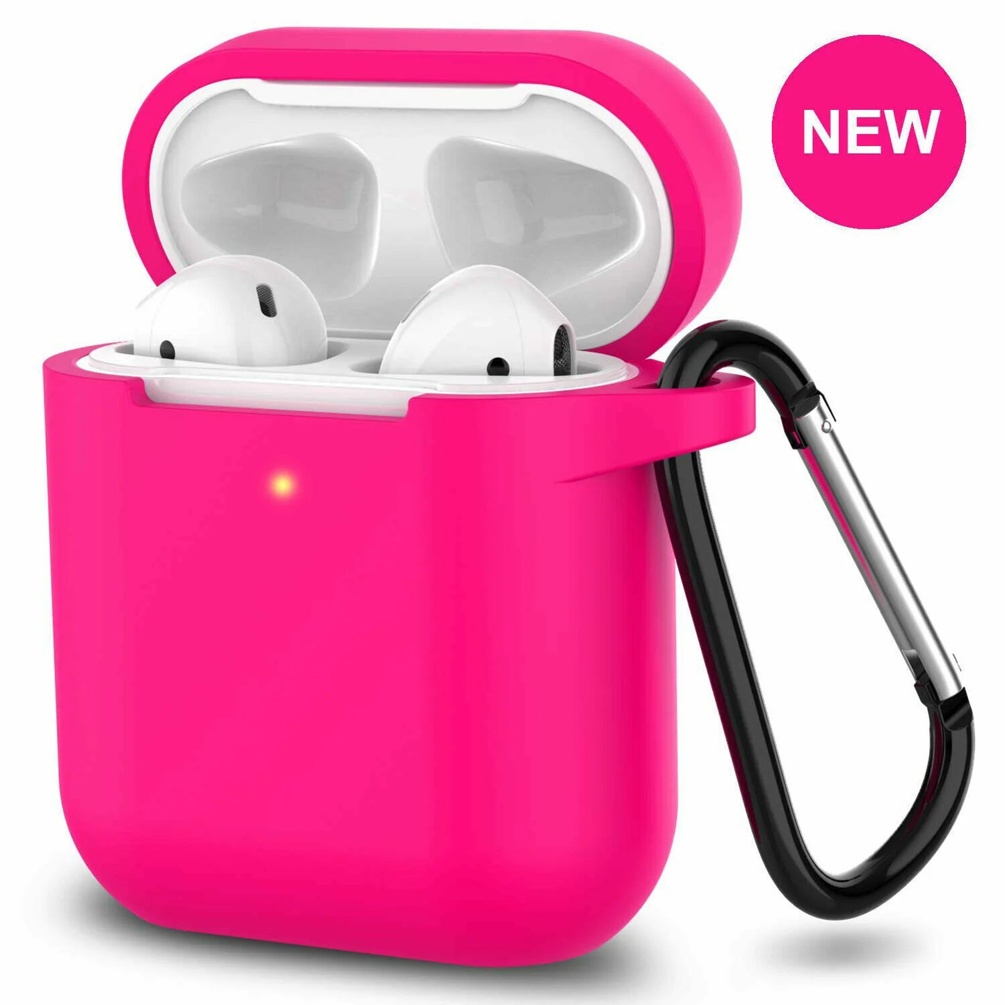 For Apple Airpods Case 1 2 Silicone Protector Shockproof Full Cover + Keychain