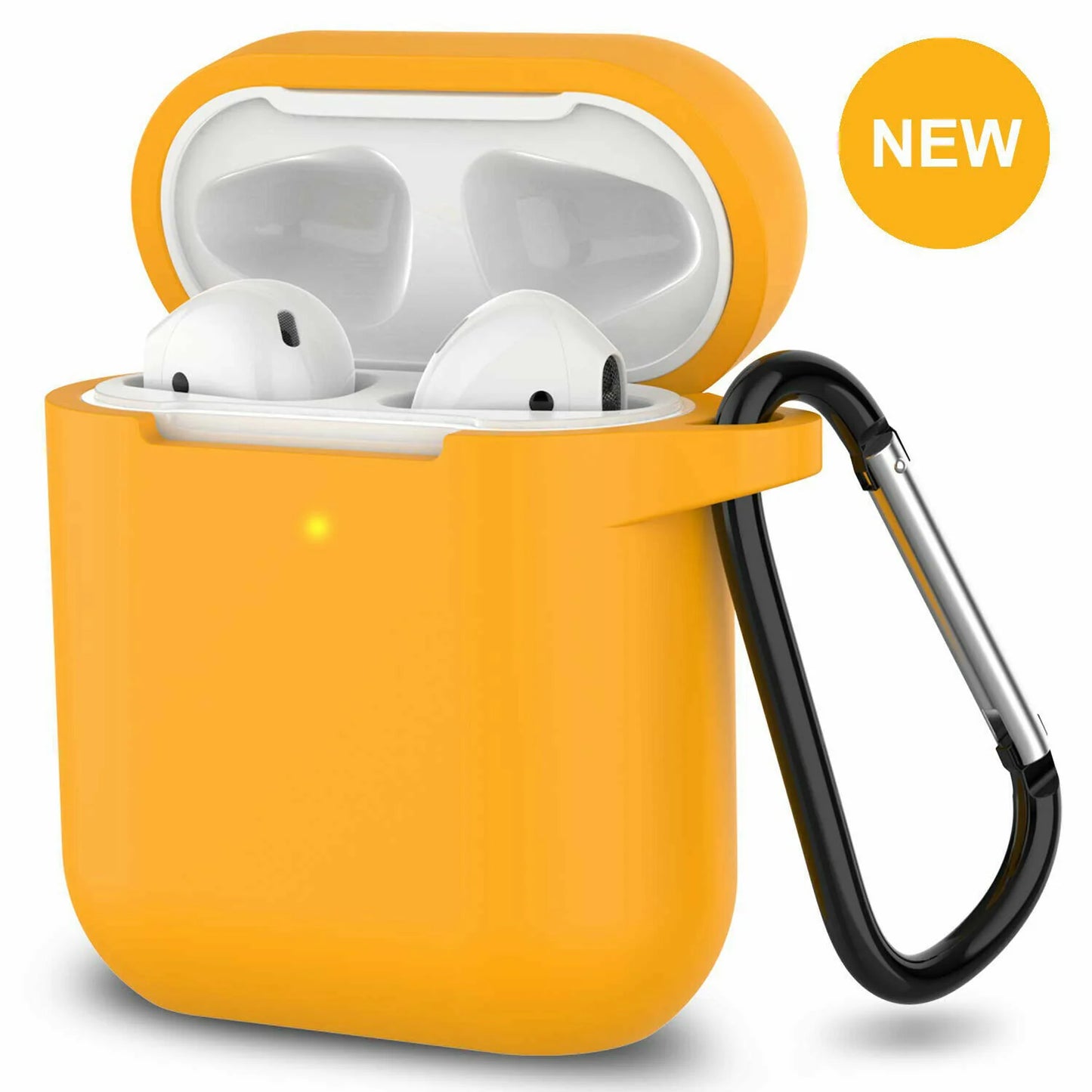 For Apple Airpods Case 1 2 Silicone Protector Shockproof Full Cover + Keychain